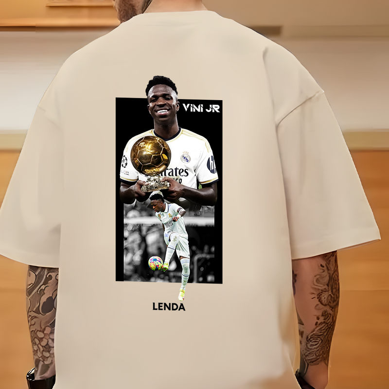 Camiseta Oversized - Vini Jr Bola de Ouro